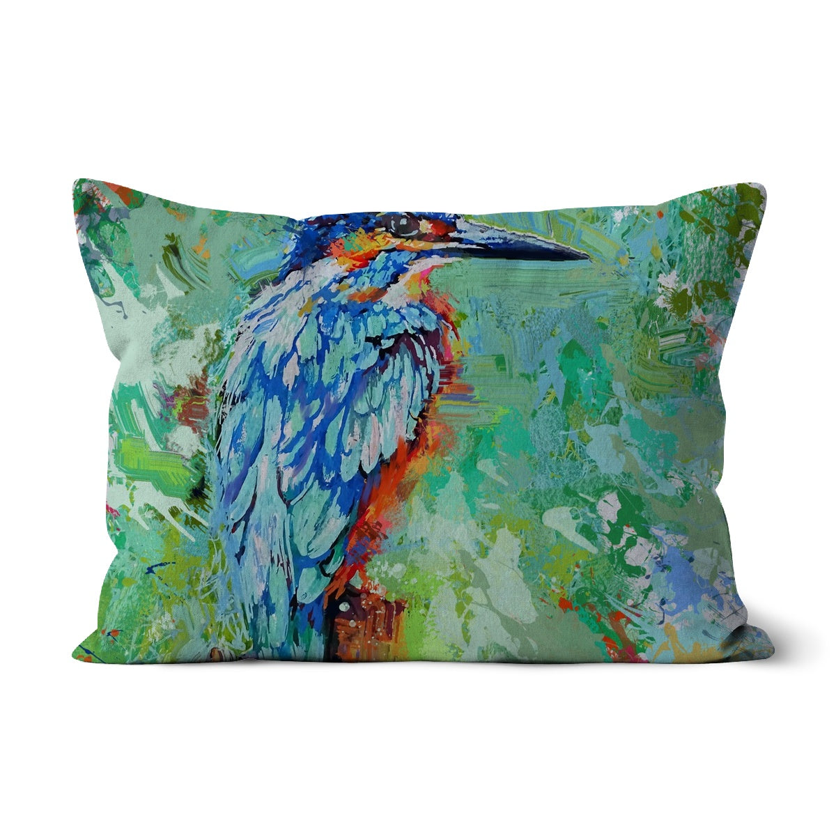 Aqua Splash Cushion - Animal Art by Susan Gardner - Contemporary Expressionist - Colourful Fine Art