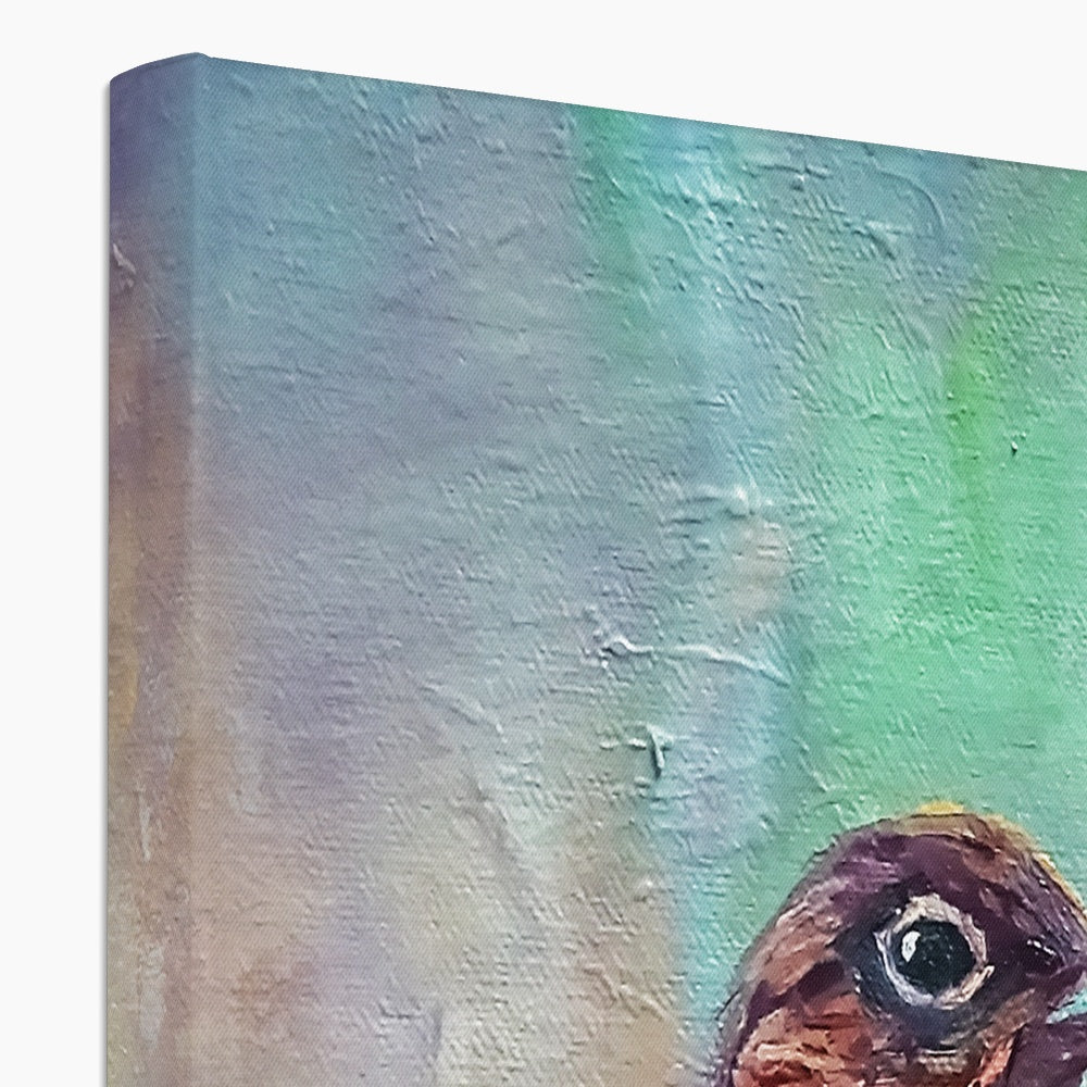 Little Grouse Canvas - Animal Art by Susan Gardner - Contemporary Expressionist - Colourful Fine Art