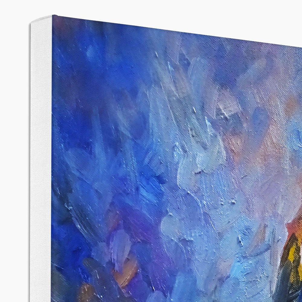 Eagle Owl Canvas - Animal Art by Susan Gardner - Contemporary Expressionist - Colourful Fine Art