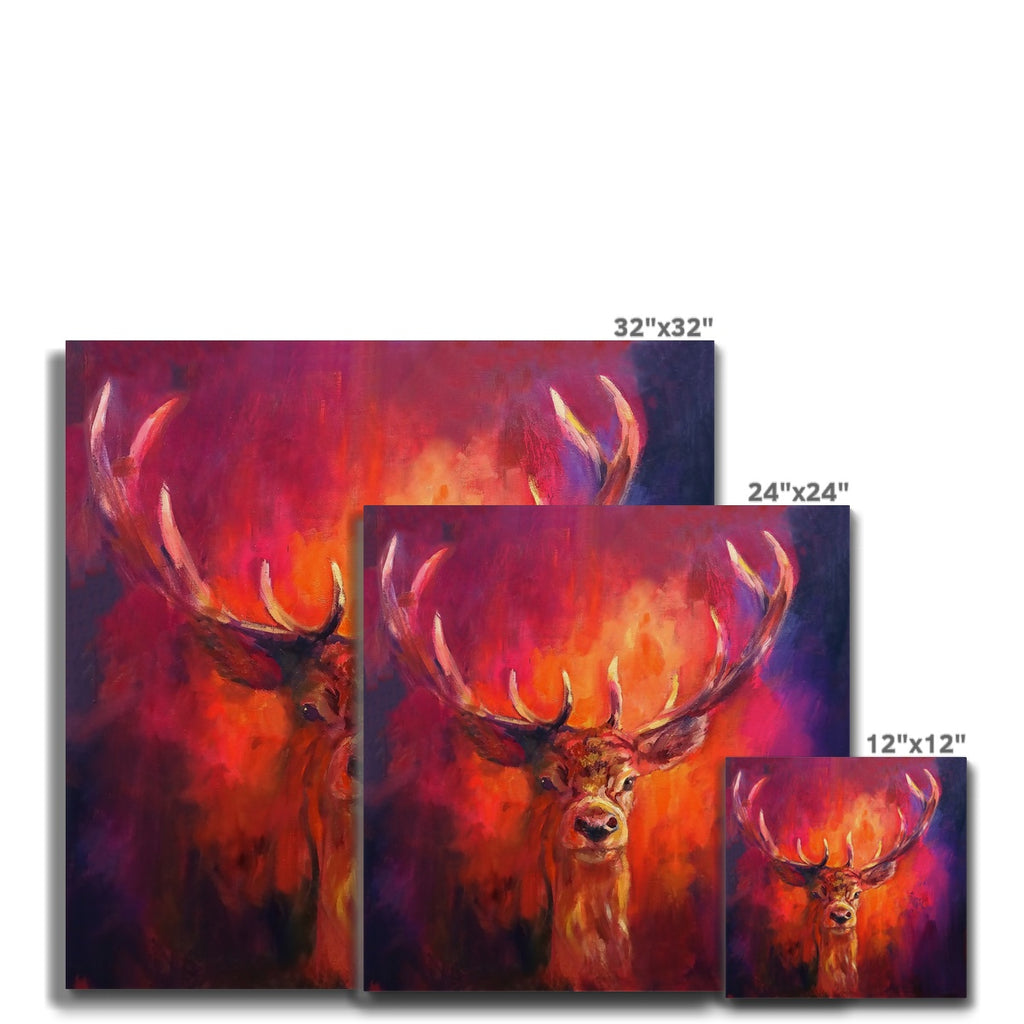 Spirit Stag Canvas - Animal Art by Susan Gardner - Contemporary Expressionist - Colourful Fine Art