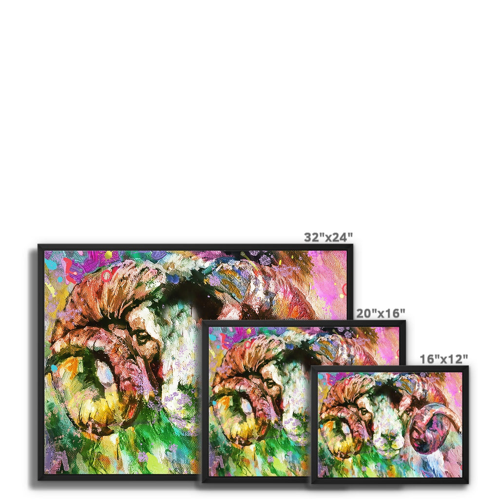 Amos Framed Canvas - Animal Art by Susan Gardner - Contemporary Expressionist - Colourful Fine Art