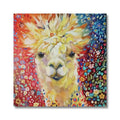 Love Alpaca Canvas - - susan gardner - uk artist - colourful animal art