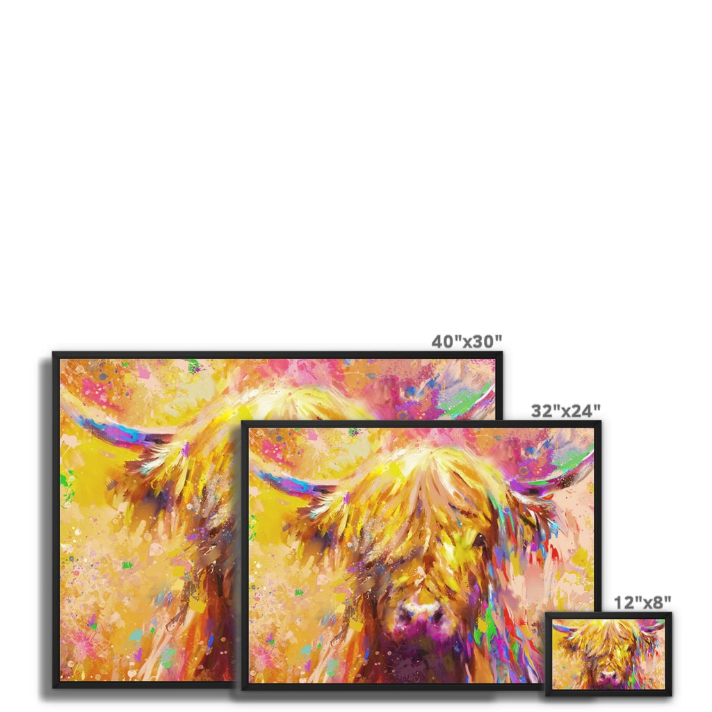 Brodie Framed Canvas - Animal Art by Susan Gardner - Contemporary Expressionist - Colourful Fine Art