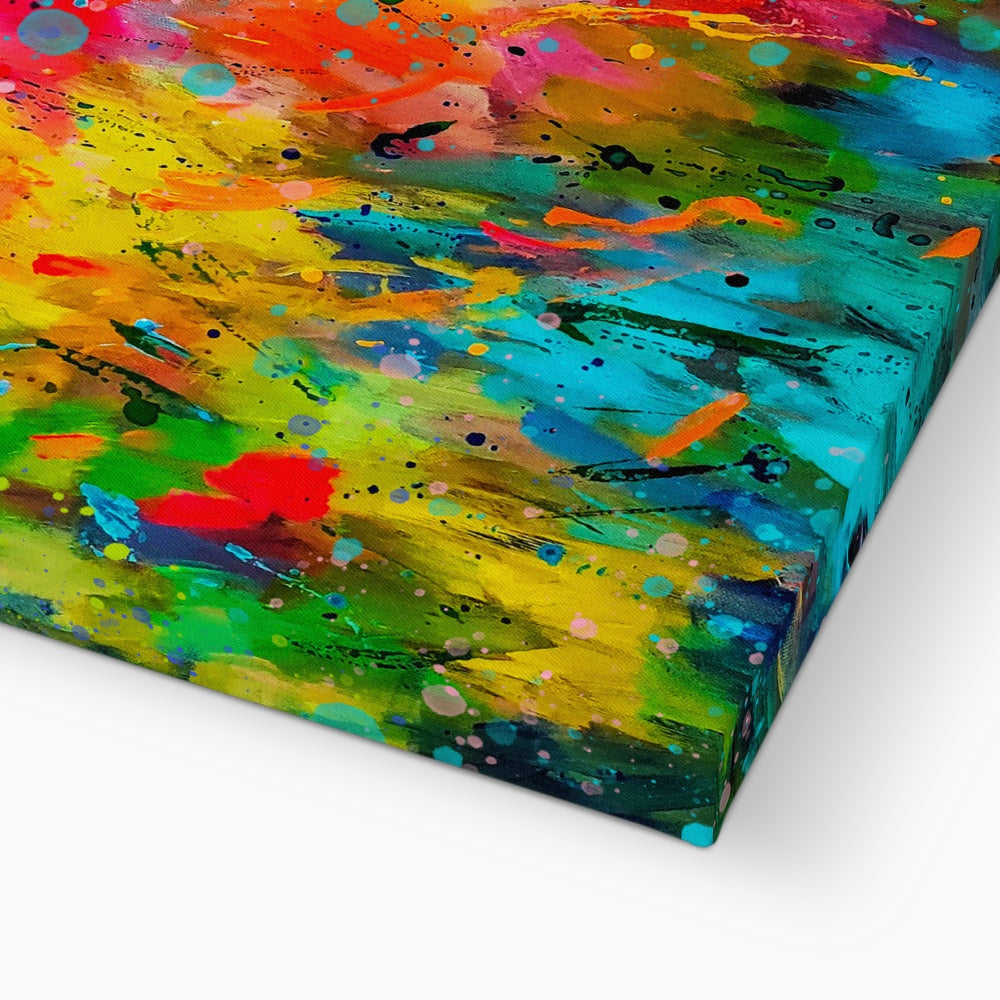 Kingfisher Sunset Canvas - Animal Art by Susan Gardner - Contemporary Expressionist - Colourful Fine Art