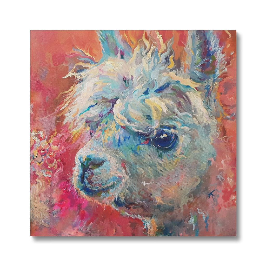 Party Animal Canvas - - susan gardner - uk artist - colourful animal art