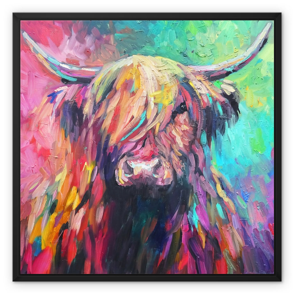 Balvenie Framed Canvas - - susan gardner - uk artist - colourful animal art