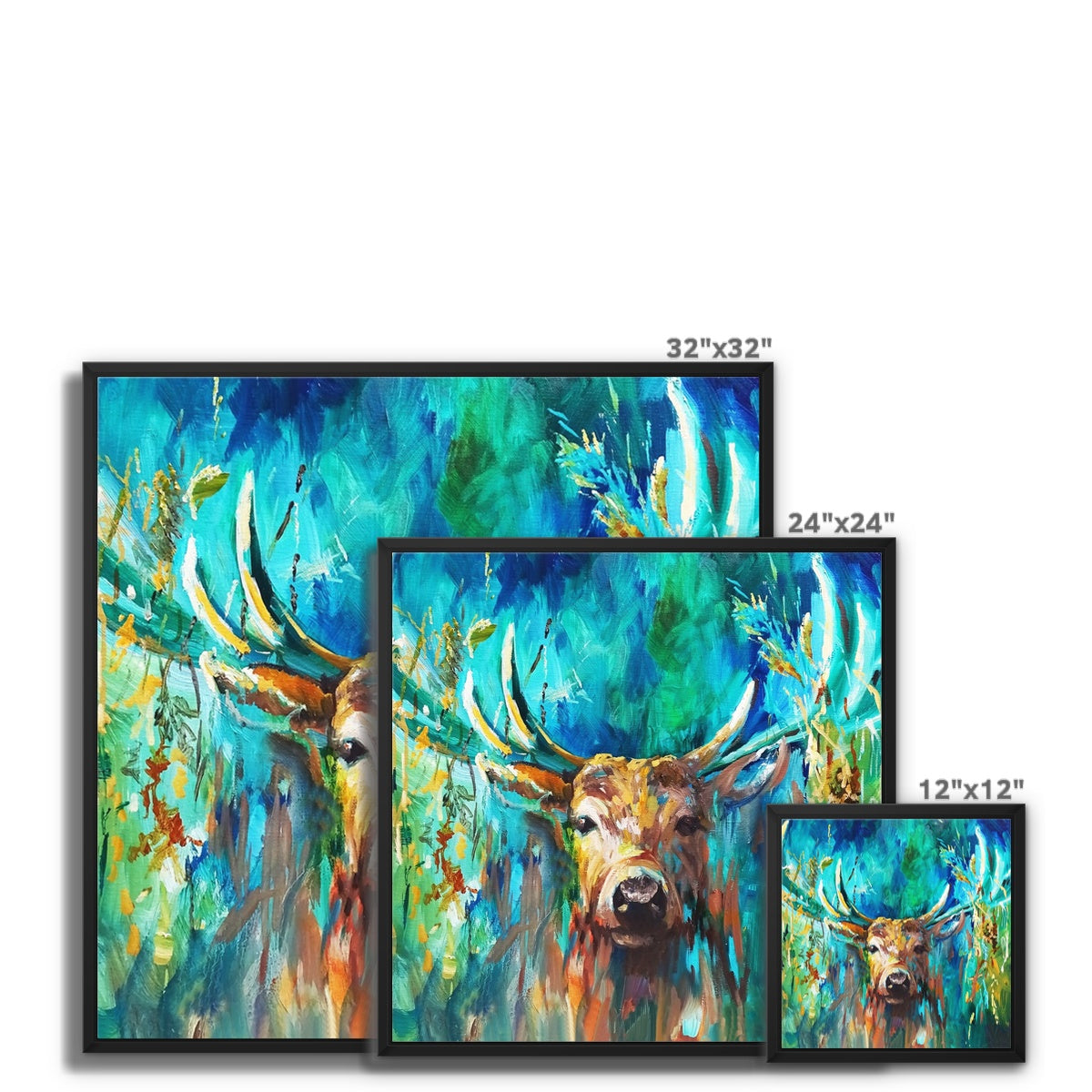 Framed Canvases  - susan gardner - uk artist - colourful animal art