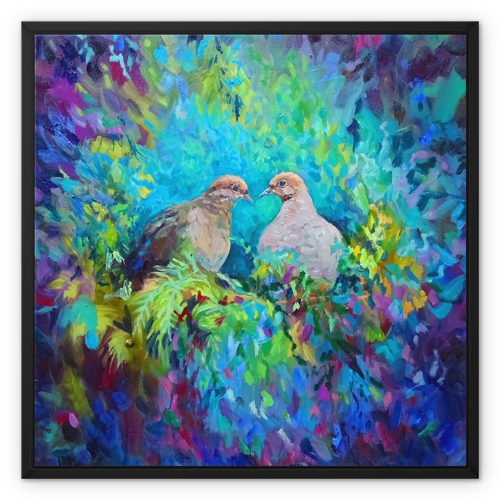It Had To Be You Framed Canvas - - susan gardner - uk artist - colourful animal art