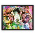 Amos Framed Canvas - Animal Art by Susan Gardner - Contemporary Expressionist - Colourful Fine Art
