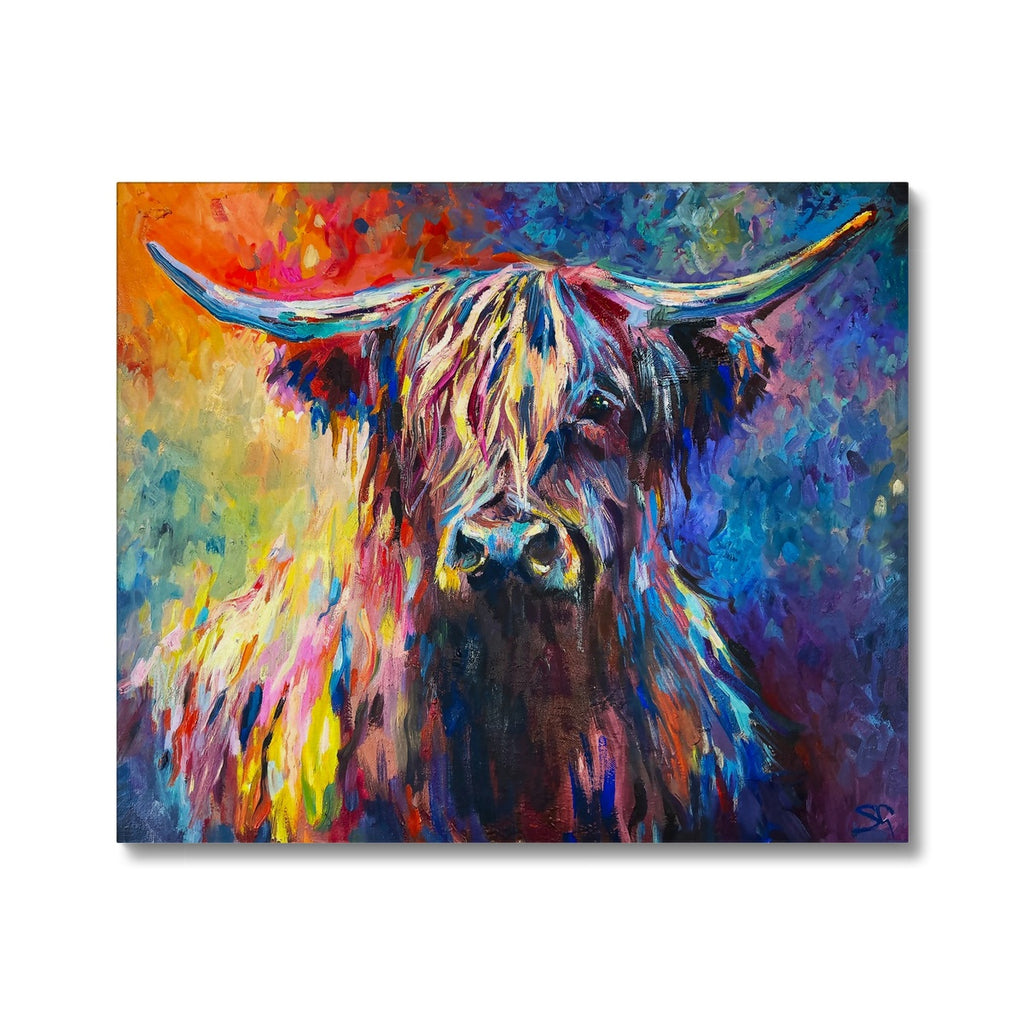 Lochaber Canvas - - susan gardner - uk artist - colourful animal art