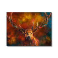 Autumn Stag Canvas - - susan gardner - uk artist - colourful animal art