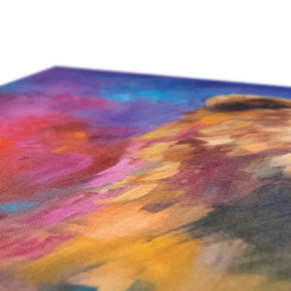 Sebastian - Bear Canvas - - susan gardner - uk artist - colourful animal art