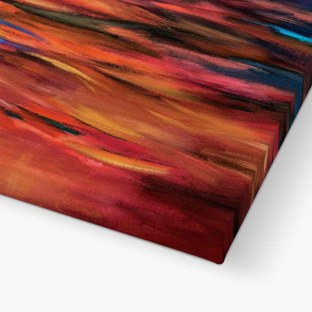 Glendevon - Highland Cow Canvas - - susan gardner - uk artist - colourful animal art