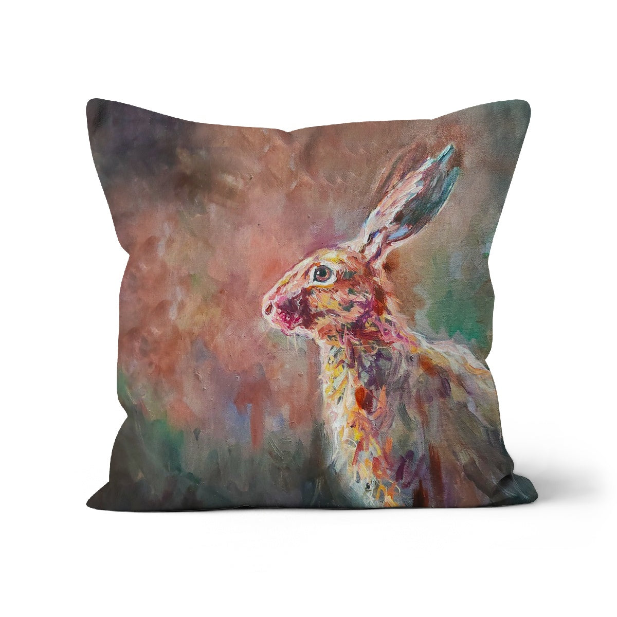 Ready For Action Cushion - - susan gardner - uk artist - colourful animal art