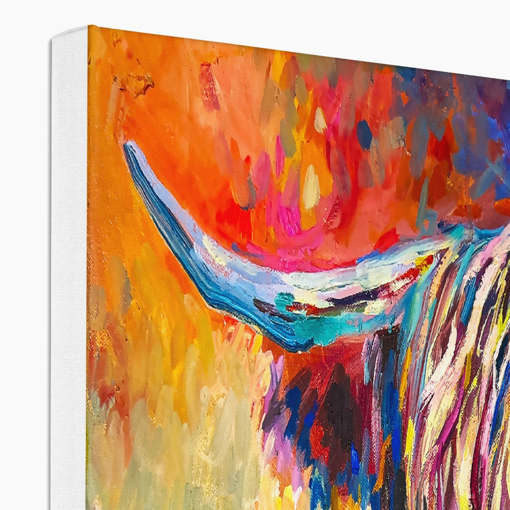 Lochaber Canvas - - susan gardner - uk artist - colourful animal art
