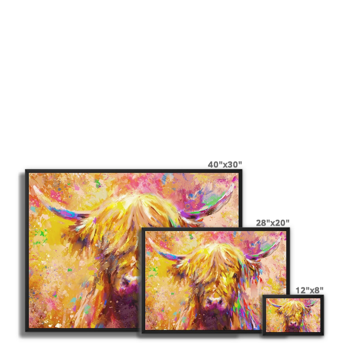 Brodie Framed Canvas - Animal Art by Susan Gardner - Contemporary Expressionist - Colourful Fine Art
