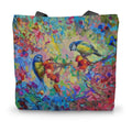 Berry Banquet Canvas Tote Bag - - susan gardner - uk artist - colourful animal art