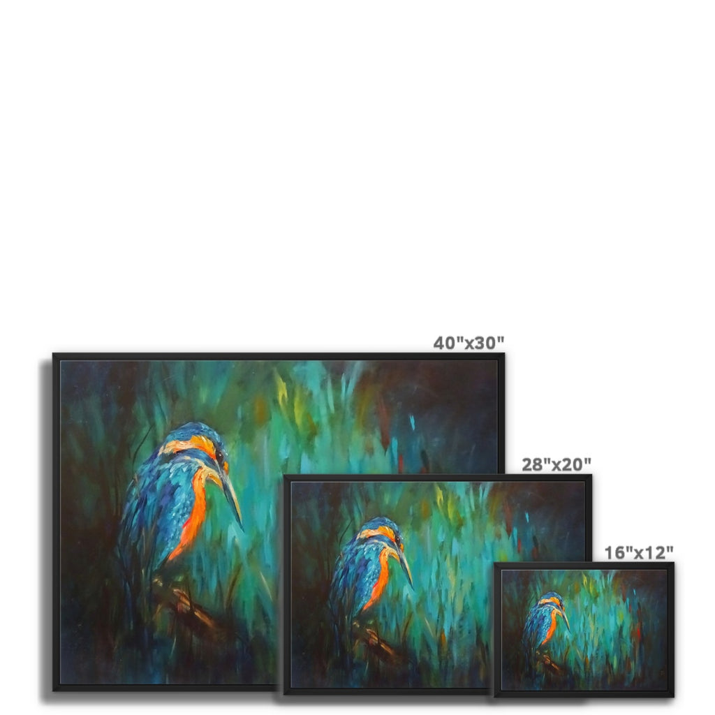 Summer Rushes Framed Canvas - - susan gardner - uk artist - colourful animal art