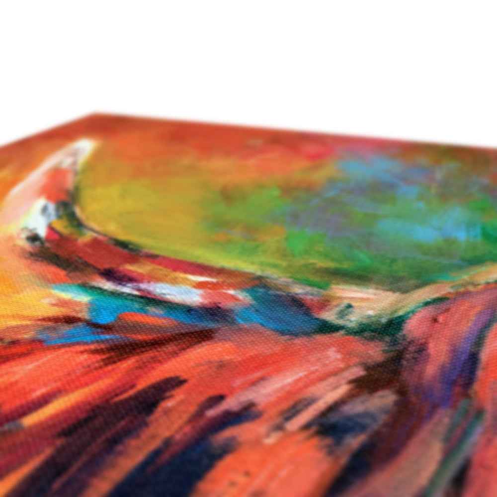 Glendevon - Highland Cow Canvas - - susan gardner - uk artist - colourful animal art