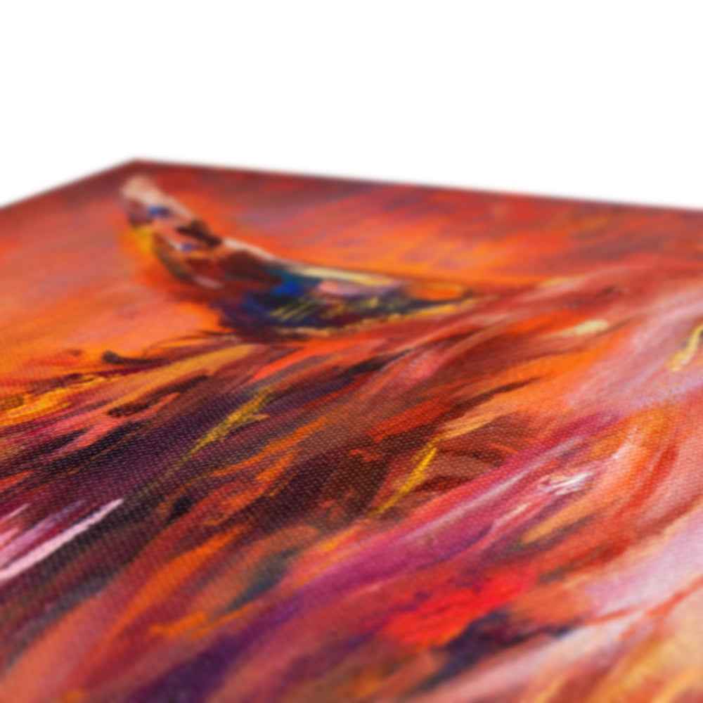 Islay - Highland Cow Canvas - - susan gardner - uk artist - colourful animal art