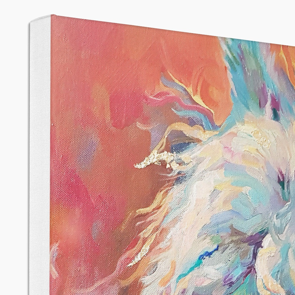 Party Animal Canvas - - susan gardner - uk artist - colourful animal art