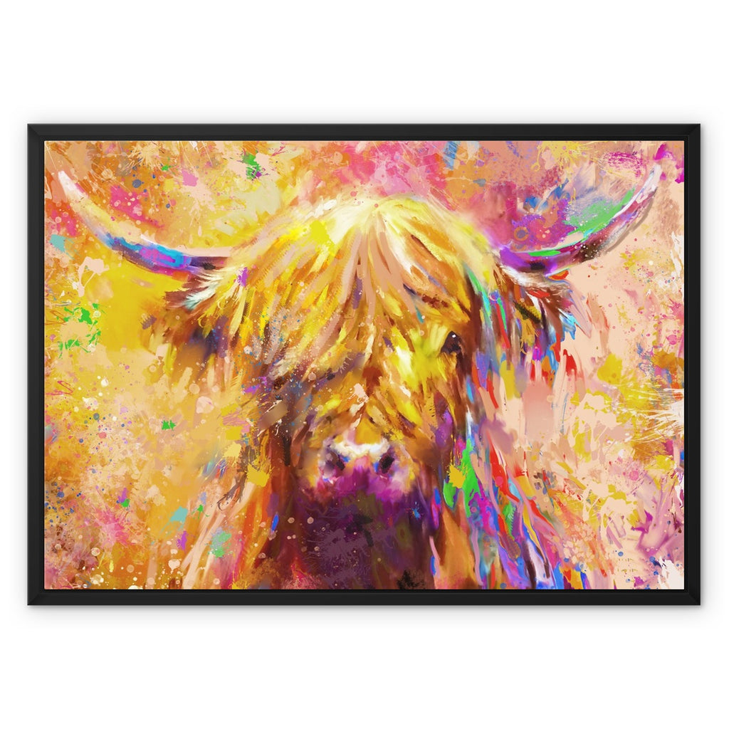 Brodie Framed Canvas - Animal Art by Susan Gardner - Contemporary Expressionist - Colourful Fine Art