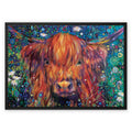 Braemar Daisies Framed Canvas - - susan gardner - uk artist - colourful animal art