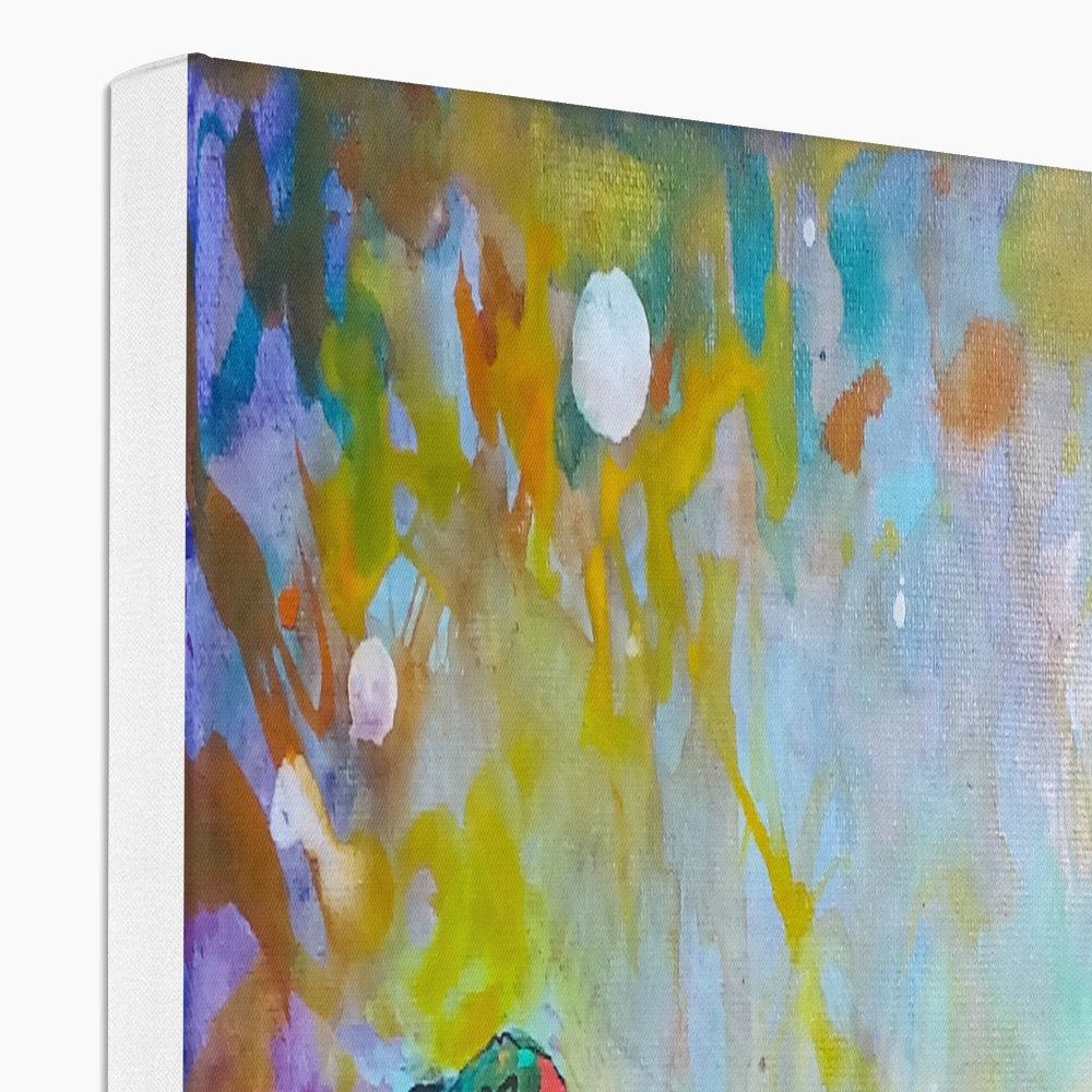 Fiesty Pheasants Canvas - Animal Art by Susan Gardner - Contemporary Expressionist - Colourful Fine Art