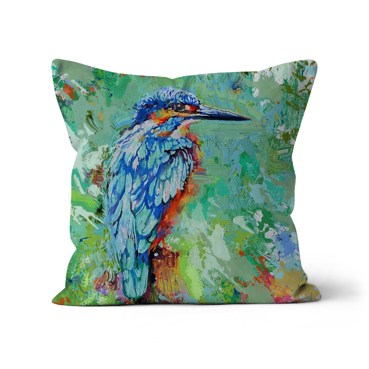 Aqua Splash Cushion - Animal Art by Susan Gardner - Contemporary Expressionist - Colourful Fine Art