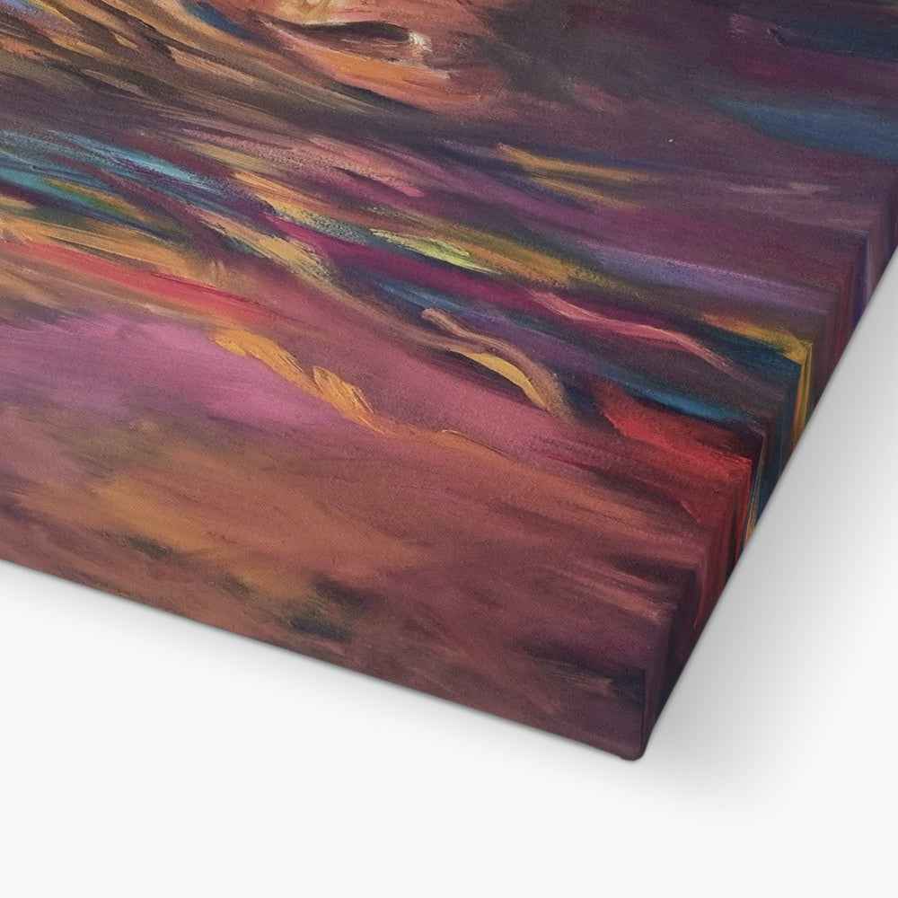 Applecross - Highland Cow Canvas - - susan gardner - uk artist - colourful animal art