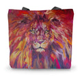 Rufus - Lion Canvas Tote Bag - Animal Art by Susan Gardner - Contemporary Expressionist - Colourful Fine Art