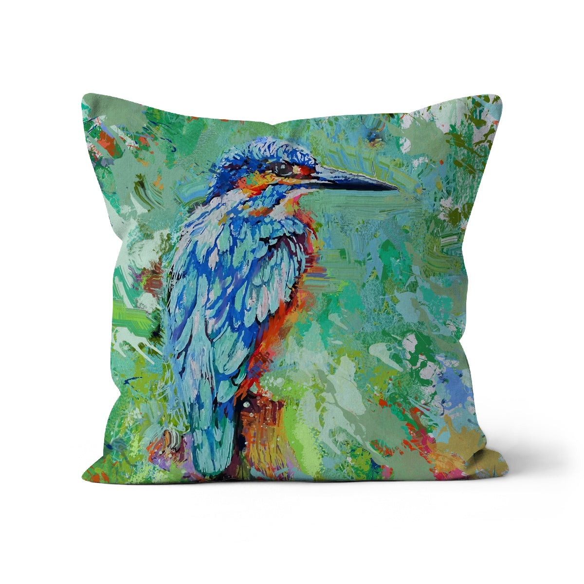 Aqua Splash Cushion - Animal Art by Susan Gardner - Contemporary Expressionist - Colourful Fine Art