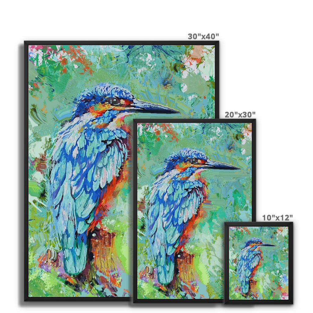 Aqua Splash Framed Canvas - Animal Art by Susan Gardner - Contemporary Expressionist - Colourful Fine Art
