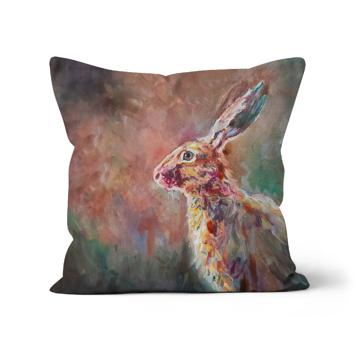 Ready For Action Cushion - - susan gardner - uk artist - colourful animal art