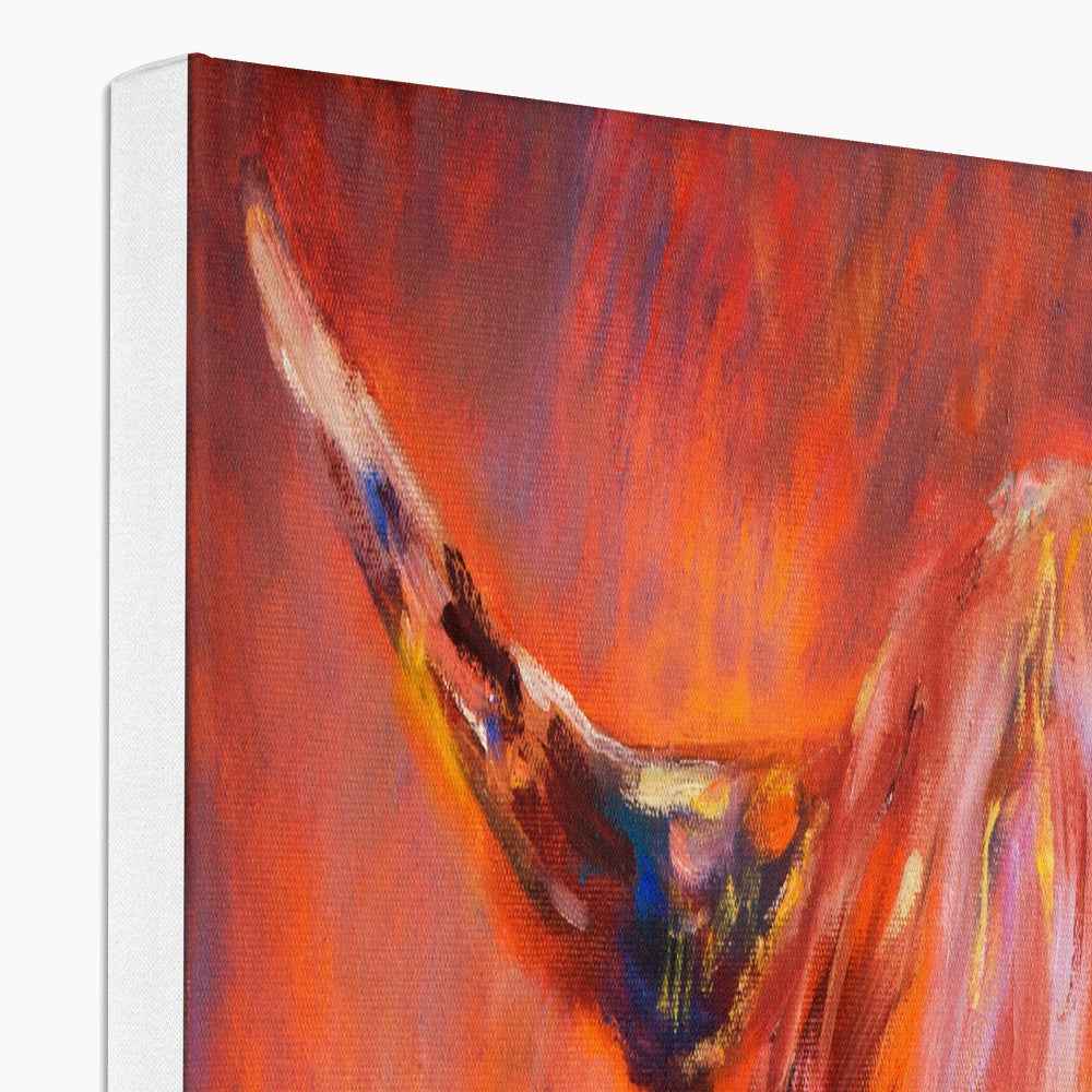 Islay - Highland Cow Canvas - - susan gardner - uk artist - colourful animal art