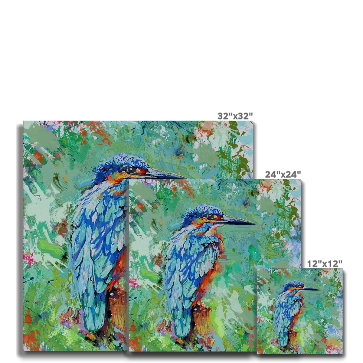 Aqua Splash Canvas - Animal Art by Susan Gardner - Contemporary Expressionist - Colourful Fine Art
