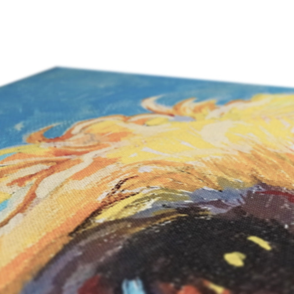 Cockerpoo Canvas - - susan gardner - uk artist - colourful animal art