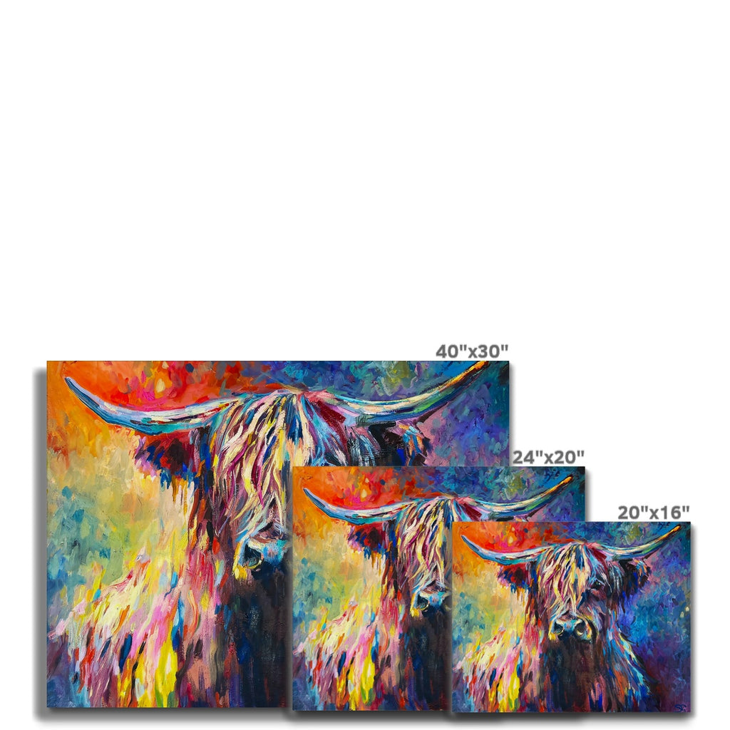 Lochaber Canvas - - susan gardner - uk artist - colourful animal art