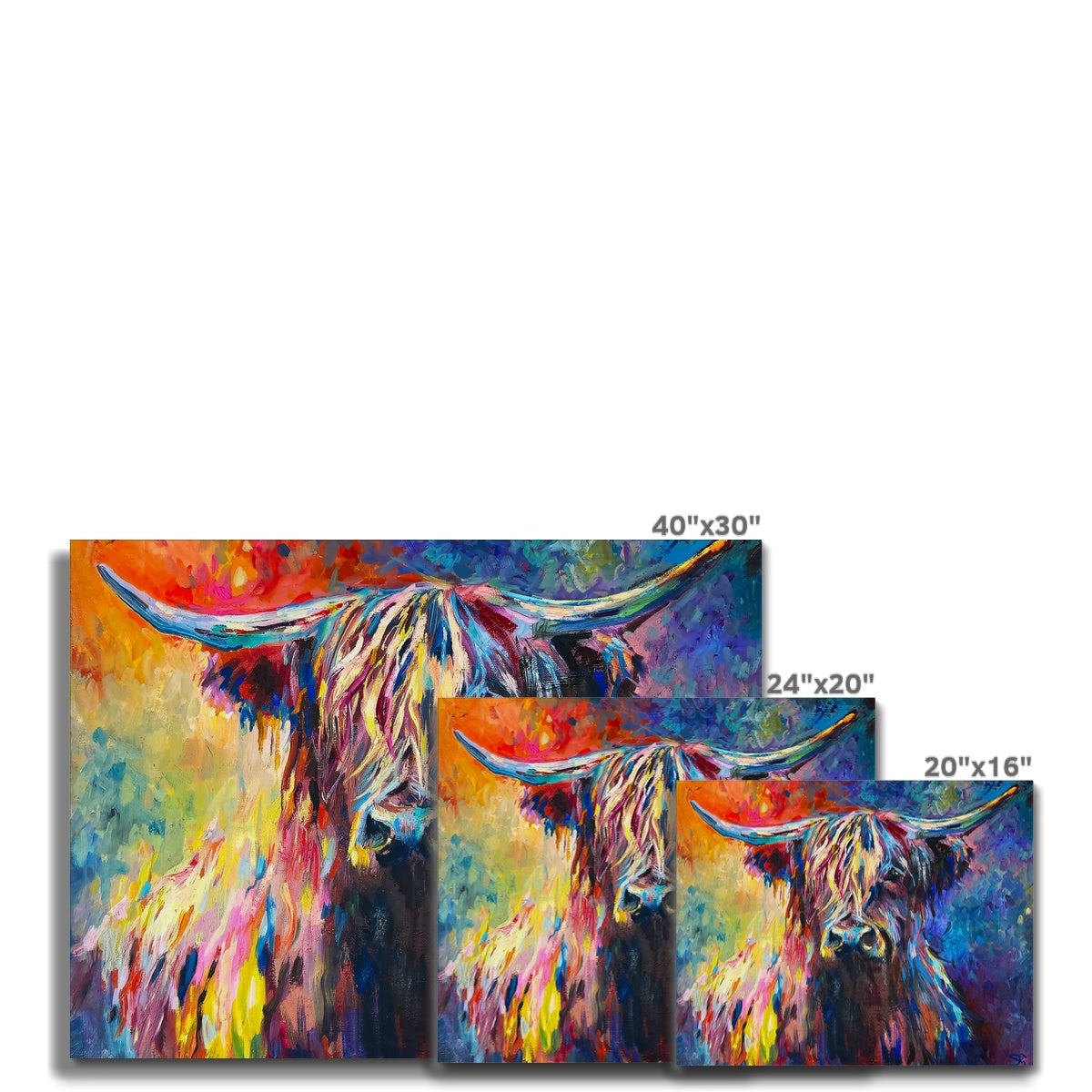 Lochaber Canvas - - susan gardner - uk artist - colourful animal art