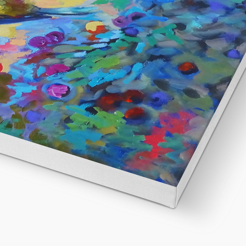 Berry Banquet Canvas - - susan gardner - uk artist - colourful animal art
