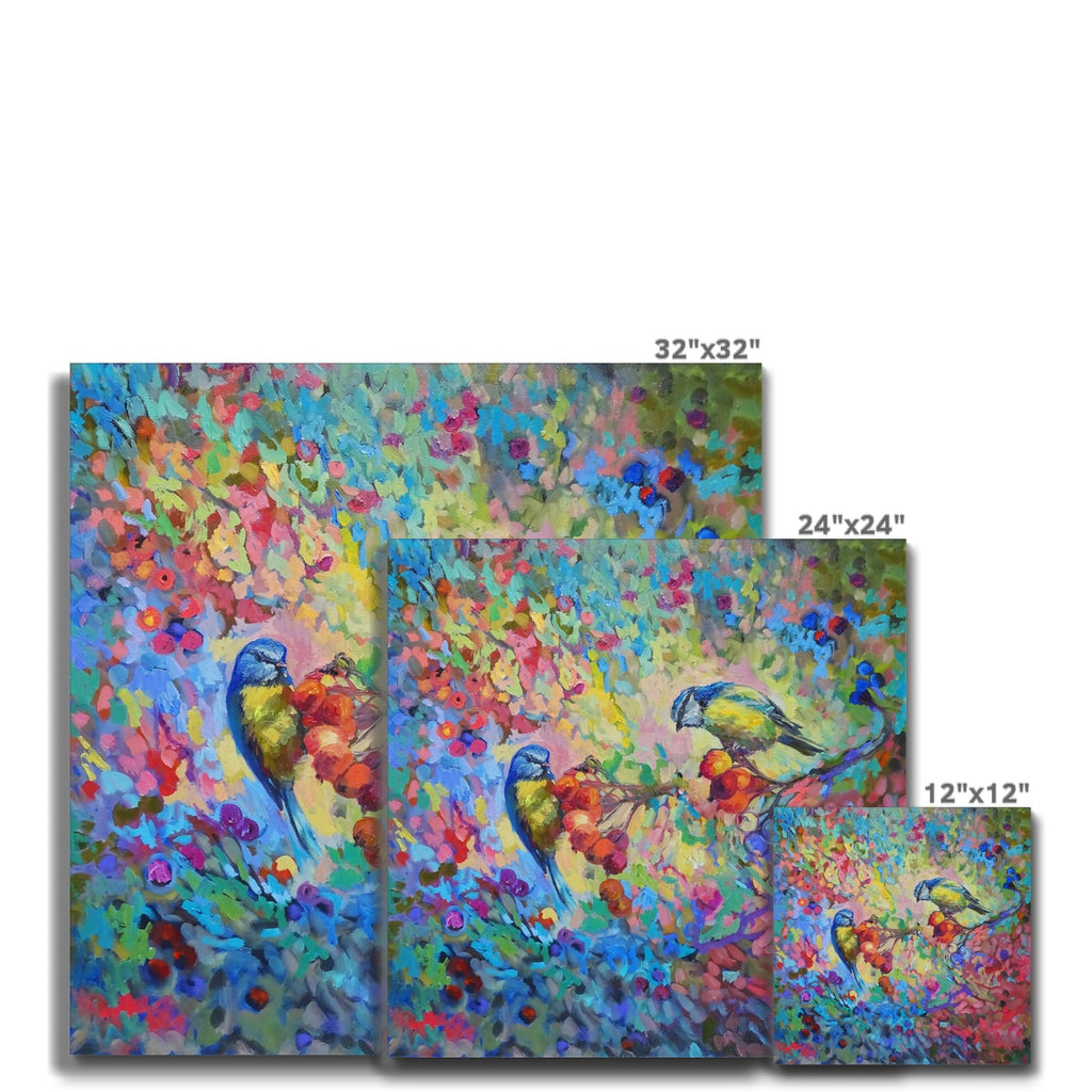 Berry Banquet Canvas - - susan gardner - uk artist - colourful animal art