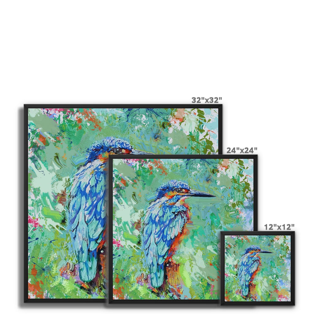 Aqua Splash Framed Canvas - Animal Art by Susan Gardner - Contemporary Expressionist - Colourful Fine Art