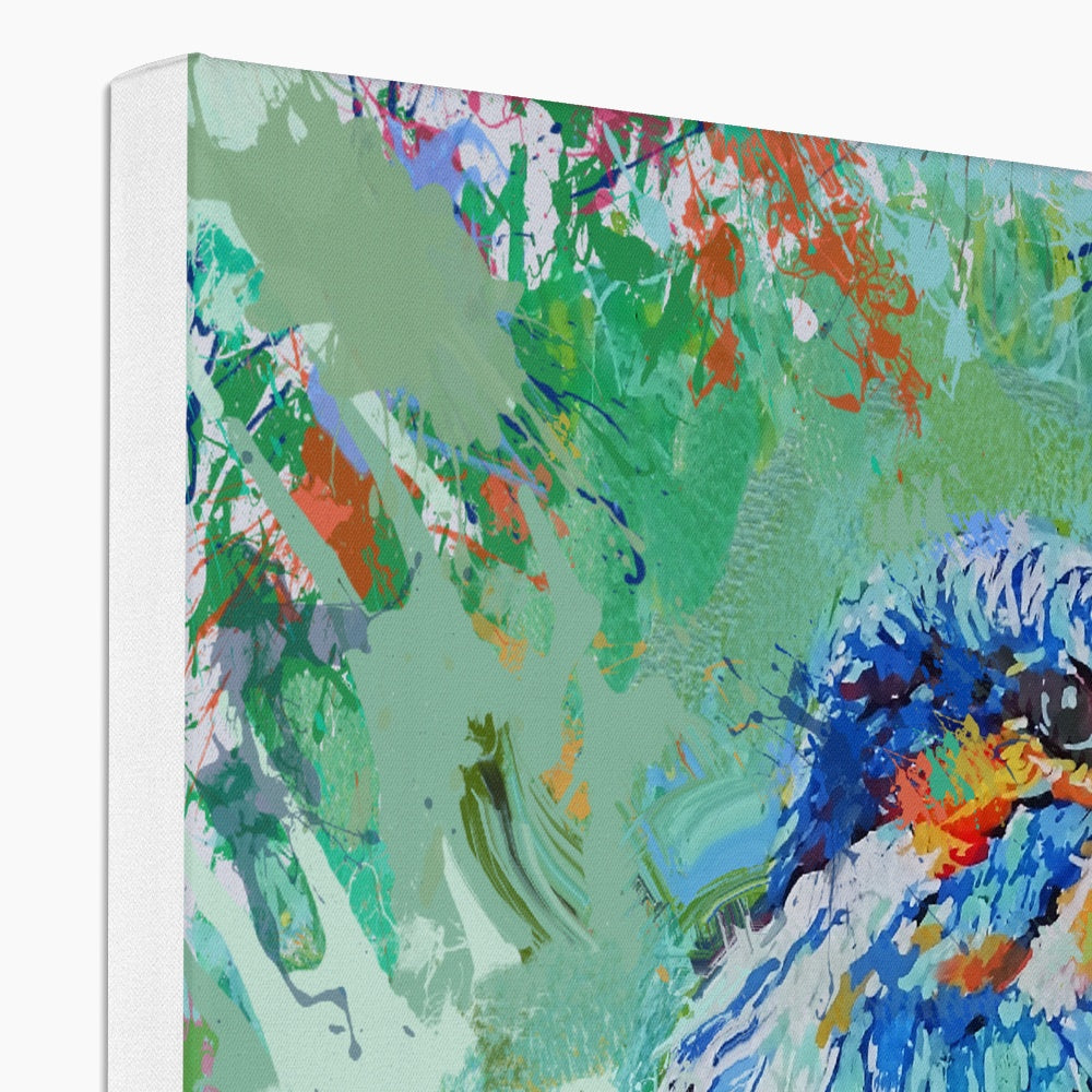 Aqua Splash Canvas - Animal Art by Susan Gardner - Contemporary Expressionist - Colourful Fine Art