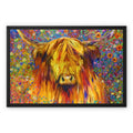 Inveraray Framed Canvas - - susan gardner - uk artist - colourful animal art