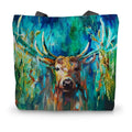 Forest Light Canvas Tote Bag - - susan gardner - uk artist - colourful animal art
