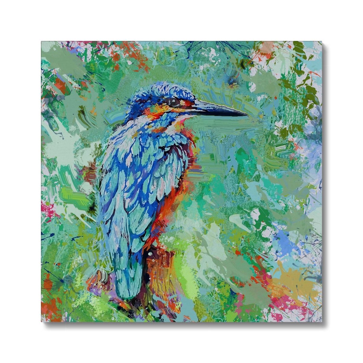 Aqua Splash Canvas - Animal Art by Susan Gardner - Contemporary Expressionist - Colourful Fine Art
